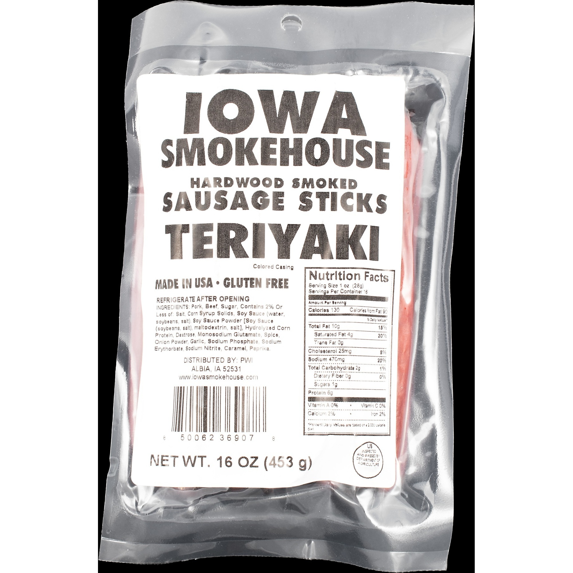 Iowa Smokehouse 16 oz Sausage Sticks Teriyaki